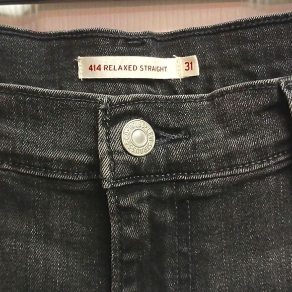 LEVI STRAUSS 414 Relaxed Straight 31 X 30 black jeans. Mens - Picture 2 of 4